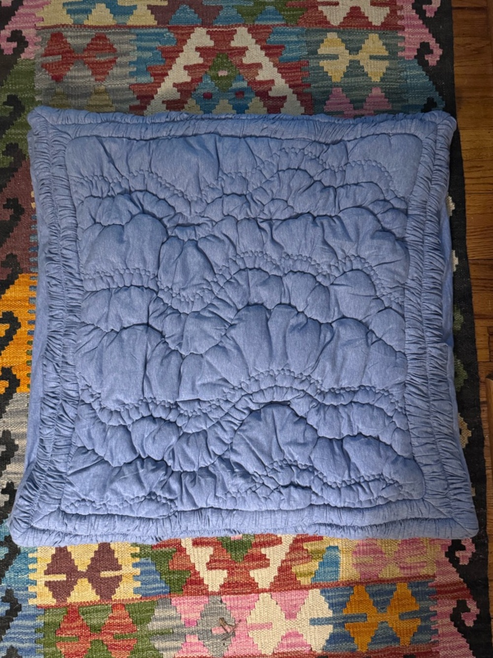 Anthropologie quilted jersey euro shams, set of two like new